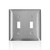 Leviton SL2 2-Gang Magnetic Stainless Steel 2 Toggle Switch Wallplate, Standard Size C-Series