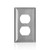 Leviton SL8 1-Gang Magnetic Stainless Steel Duplex Receptacle Wallplate, Standard Size C-Series
