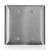 Leviton SLJ23-C 2-Gang Magnetic Stainless Steel Blank Wallplate, Midway Size C-Series