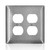 Leviton SLJ32-C 2-Gang Magnetic Stainless Steel 2 Duplex Receptacle Wallplate, Midway Size C-Series