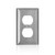 Leviton SS8-40 1-Gang Non-Magnetic Stainless Steel Duplex Receptacle Wallplate, Standard Size C-Series