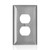 Leviton SSJ8-C40 1-Gang Stainless Steel Wallplate