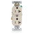 Leviton TBR20-T Tamper-Resistant Duplex Receptacle, 20 Amp, 125 Volt