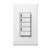 Leviton VRCZ4-M0Z Vizia RF + 4-Button Zone Controller for Multi-Location Control with IR Remote Capability. White face assembled on device, ivory and light almond faces included.