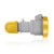Leviton W216-C4 16 Amp, 100-130 Volt, 2P+E (2P, 3W), Clock Position 4, IEC/EN 60309-1 & 60309-2, International Configuration Connector, Industrial Grade, IP66/67, Watertight - YELLOW