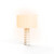 Majestic Lighting TL1289 Concrete Finish Table Lamp & Pleated Light Gray Shade