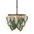 Majestic Lighting P1251 3 Light Matte Black Frame with Macrame Feathers Ceiling Fixture