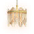 Majestic Lighting P1250 3 Light Matte Gold Frame with Macrame Rope Ceiling Fixture