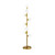 Majestic Lighting FL1232 Brushed Gold LED 8-light Floor Lamp with White Glass Globes