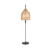 Majestic Lighting FL1231 Rattan Floor Lamp with Matte Black Accent