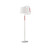 Majestic Lighting FL1047 Silver Floor Lamp with 2 x CLEANLIFE¨ E26 100W Equiv. Non-dimmable 120V A19 LED Bulb (Included); 96_ clear cord with on/off rocker switch.