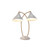 Majestic Lighting TL1260 19_ Matte White Metal Table Lamp