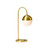 Majestic Lighting TL1245 Plated Satin Brass with Opal Frosted Glass Table Lamp and E12 G16 LED Bulb