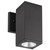 Sunlite 88134-SU 8" 12W 120-277V 30/40/50K LED Outdoor Square Up Or Down Wall Light Fixture, Black