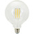 Sunlite 81139-SU FS 8.5W E26 Base 90CRI 2200K Dimmable Long Filament Style LED G40 Edison Globe Light Bulb, Clear