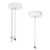 Nora Lighting NLUD-PCCW/6W-20 20' Pendant Power & Aircraft Mounting Kit for NLUD Series, White Finish, wired for EM