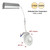 Nora Lighting NMW-230MPW 2" M-Wave Can-less Adjustable LED Downlight, 3000K, Matte Powder White finish