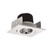 Nora Lighting NIOB-2SG27QWW 2" Iolite LED Square Adjustable Gimbal, 10-Degree Optic, 850lm / 12W, 2700K, White Finish