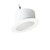 Nora Lighting NTP-614W/45 6" Super-Sloped 45-Deg. Phenolic Stepped Baffle Trim, White/White