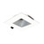 Nora Lighting NIOC-4SNDSQHW 4" Iolite Can-less Square Downlight Trim, Haze Reflector / White Flange