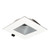 Nora Lighting NIOC-2SNDSQHW 2" Iolite Can-less Square Downlight Trim, Haze Reflector / White Flange