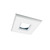 Nora Lighting NM1-SSSW 1" Square M1 Stainless Steel Trim, White