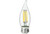 Halco Lighting Technologies 14040 LED Chandelier (CA10) Filament Bulb Clear Medium (E26) Base 120V 300 Lumen 15000 hours 82 CRI Dimmable