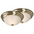 Galaxy Lighting 635278AB/2 Flush Mount Twin Pack - Antique Brass w/ Frosted Swirl Glass