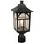 Galaxy Lighting 311373BK Outdoor Post Lantern only - Black with Clear Seeded Glass