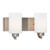 Galaxy Lighting 718732BN 2-Light Vanity in Brushed Nickel with Satin White Glass