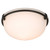 Galaxy Lighting 600172ORB Flush Mount - Oil Rubbed Bronze w/ Matte White Glass