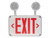 EXIT EMERGENCY COMBO, THERMOPLASTIC, RED LETTERS, WHITE, BATTERY BACKUP -20C, WET LOCATIONS | EXC-RW-WL2 | 109747 | Maxlite | Maxlite at lightingandsupplies.com