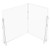 USA Sealing BULK-LPD-1 L-Shape Plastic Classroom Desk Dividers