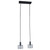 Arkansas Lighting 4265P 22"W Matte Black and Polished Chrome Two Light Pendant