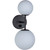 Arkansas Lighting 4266S 14-7/8"H Wall Lamp shown in Gunmetal Powder Coat with Milk White Glass Globes
