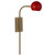 Arkansas Lighting 4267S-LED 29.5"H Wall Lamp shown in Brushed Brass with Red Metal Shade. Arkansas Lighting 4267S-LED 29.5"H Wall Lamp shown in Brushed Brass with Red Metal Shade.