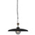 Arkansas Lighting 4503P 24" diameter Powder Coat Vintage Iron Pendant with Wood Graining Wood Transfer 9CS200WG-E-LG Pulley with Hand Blown Clear Seeded Glass