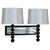Arkansas Lighting 5832D 16" Expresso/Brushed Nickel Double Wall Lamp