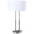 Arkansas Lighting 5843E2OP 26" Brushed Nickel Table Lamp with two medium sockets