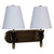 Arkansas Lighting 5942D Burnished Brass and Dark Roast Double Wall Lamp