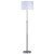 Arkansas Lighting Brushed Nickel Standing Floor Lamp with Linen Shade 61"H Brushed Nickel Floor Lamp