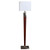 Arkansas Lighting 6179FKD 61" Faux Walnut Floor Lamp with Brushed Nickel accents