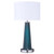 Arkansas Lighting 6197EO2U-SF 27.5" Brushed Nickel Table Lamp with Seafoam Seeded Glass Column