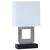 Arkansas Lighting 6216E2O 24" Square Brushed Nickel and Black Table Lamp Arkansas Lighting 6216E2O 24" Square Brushed Nickel and Black Table Lamp