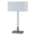 Arkansas Lighting 6254TD-DM 30" Brushed Nickel and Matte White Table Lamp