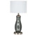 Arkansas Lighting 6482E2O-SG 28.5" Brushed Nickel and Smoke Grey Glass with No Pattern Table Lamp