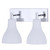 Arkansas Lighting 6511D 10-1/8"H Polished Chrome Double Wall Lamp
