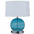 Arkansas Lighting 6538EOU 20.5" H Aqua Glass and Brushed Nickel Table Lamp