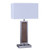 Arkansas Lighting 6576EOU 27.25"H Brushed Nickel and Bauhaus Brown Table Lamp