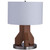 Arkansas Lighting Walnut 22-Inch Nightstand Lamp 22" Walnut Heights and Brushed Nickel Table Lamp